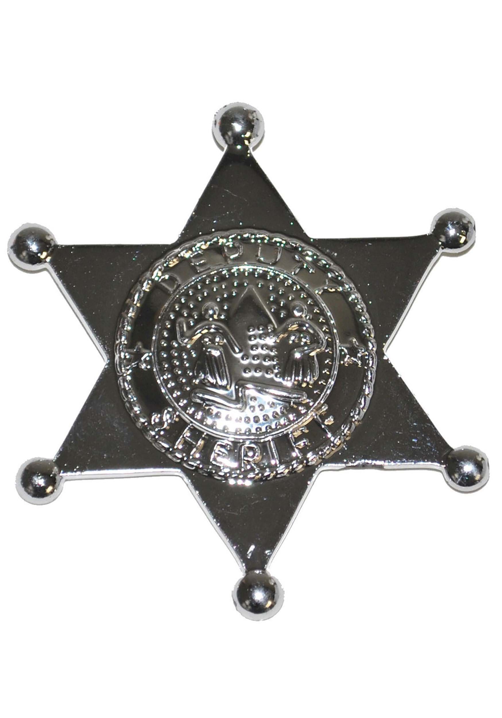 Silver Sheriff Badge Accessory | Cowboy Accessories