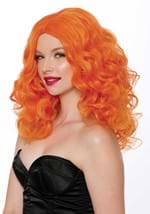 Women's Orange Big Curls Wig Alt 2