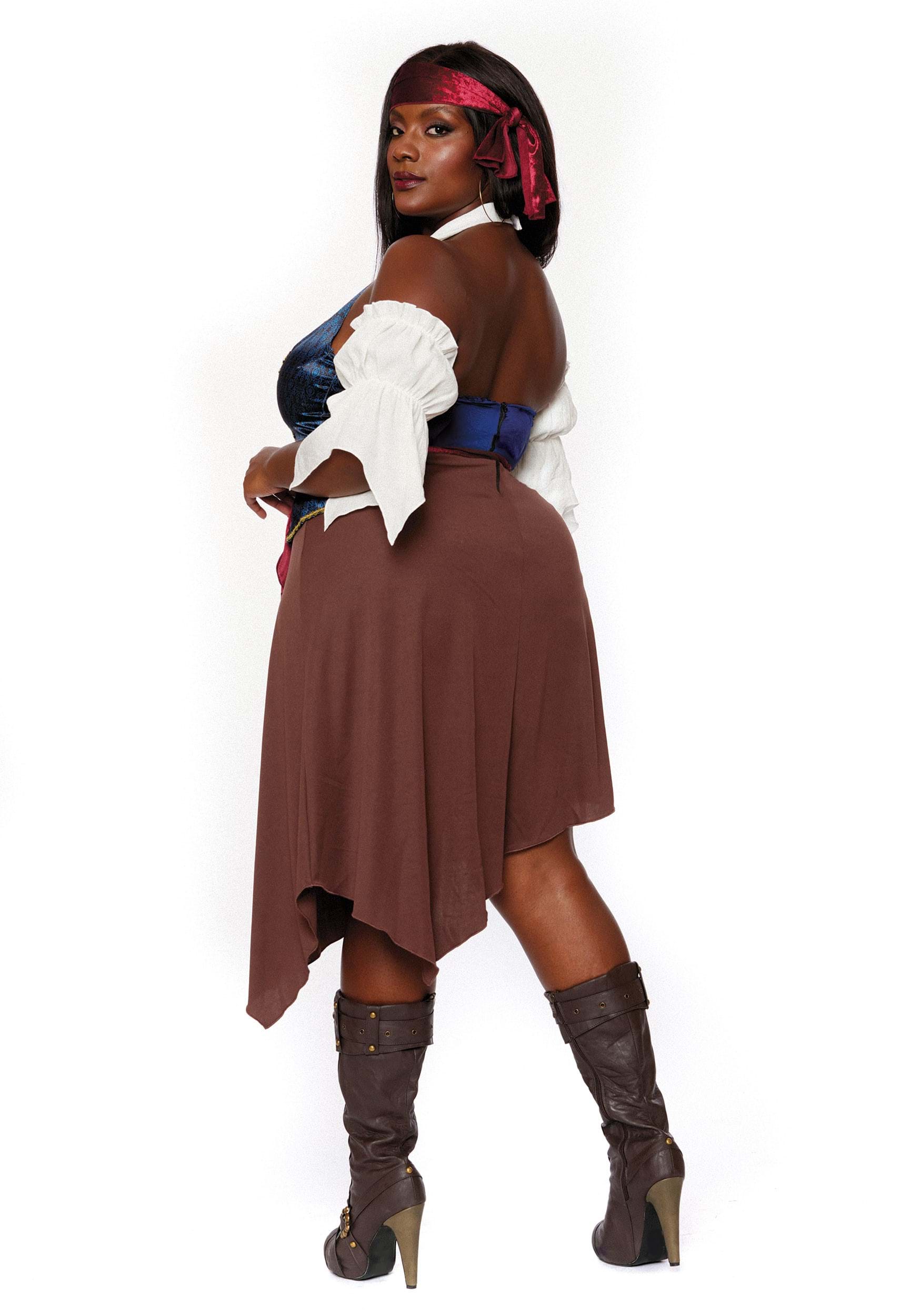 Plus Size Rogue Pirate Wench Women's Fancy Dress Costume