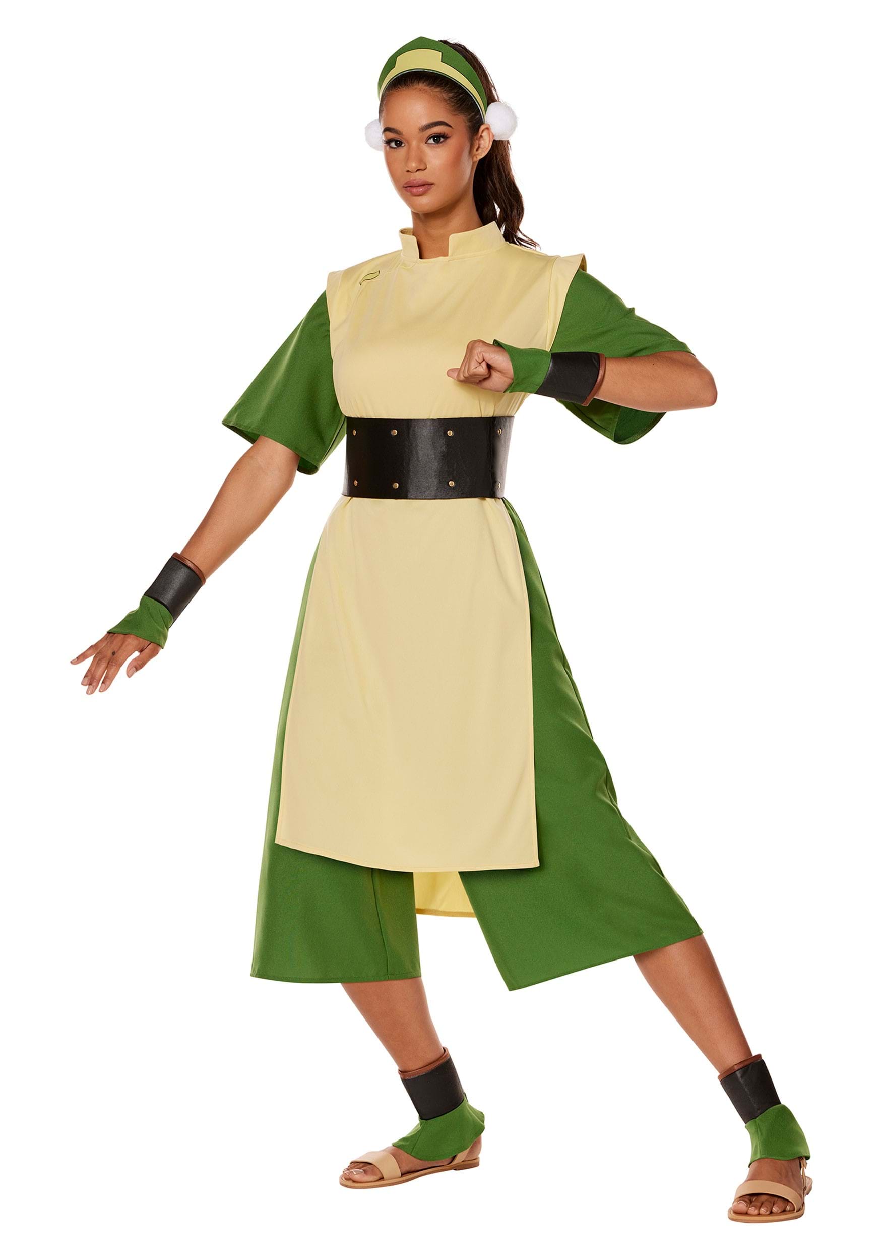 Avatar The Last Airbender Adult Toph Fancy Dress Costume , Nickelodeon Fancy Dress Costumes