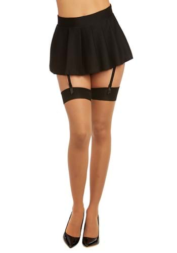 Women's Sheer Beige Thigh Highs with Black Band, C
