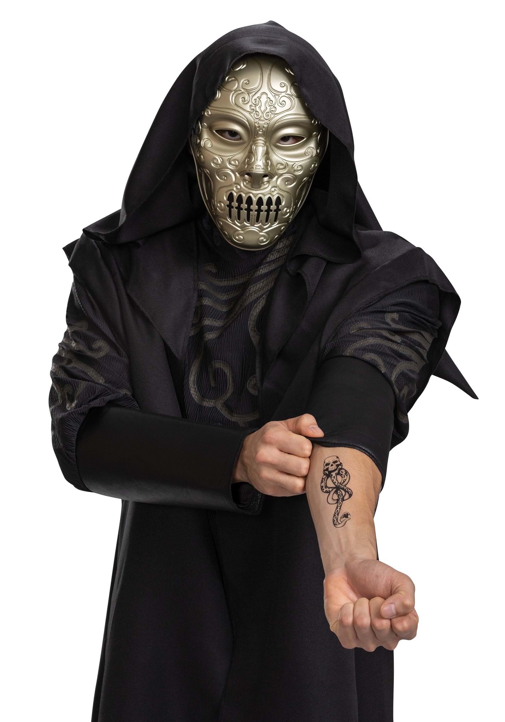 Death Eater Temporary Fancy Dress Costume Tattoo