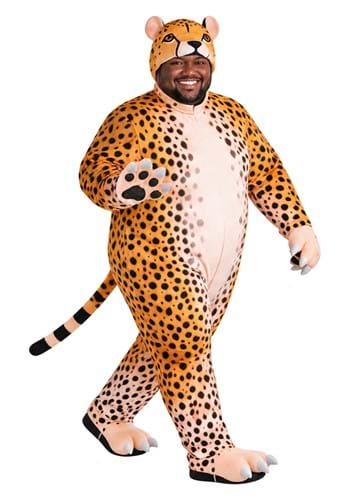 Plus Size Cheerful Cheetah Costume for Adults upd