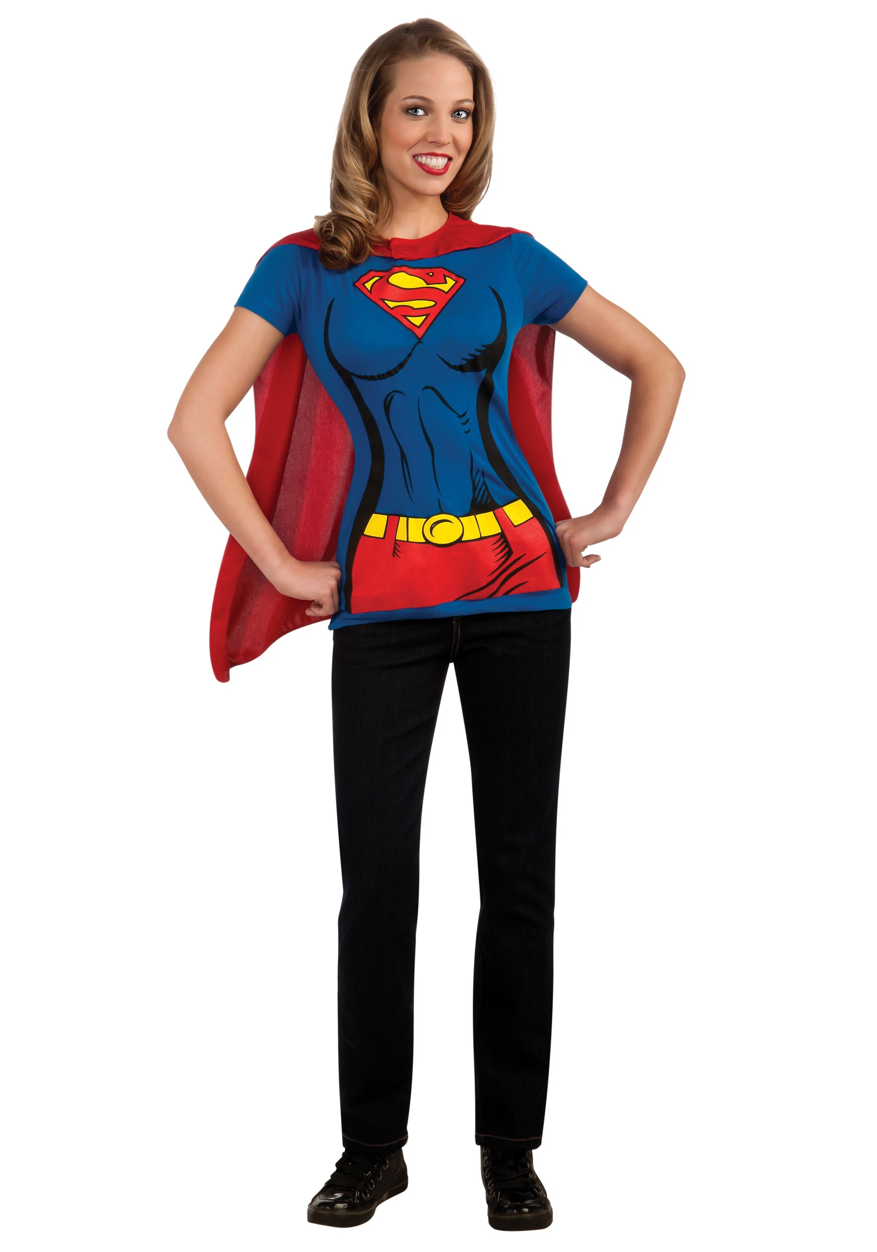 Supergirl T-Shirt Fancy Dress Costume
