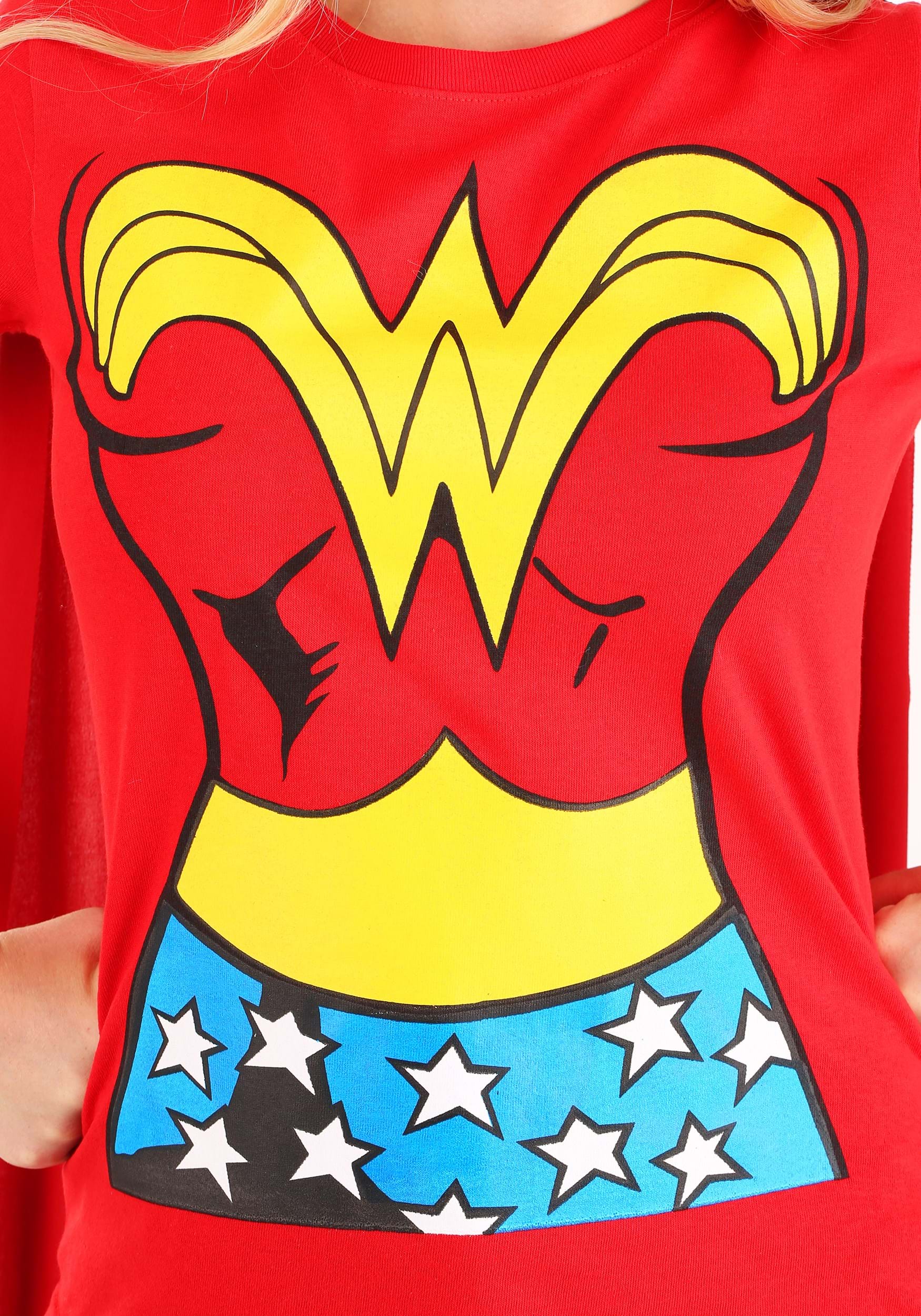 Wonder Woman T-Shirt Fancy Dress Costume For Adults , Adult Wonder Woman Fancy Dress Costume Ideas