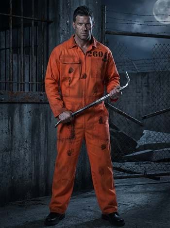 Adult Distressed Prisoner Jumpsuit Costume