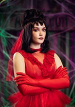 Adult Ghostly Red Wedding Dress Costume Alt 2