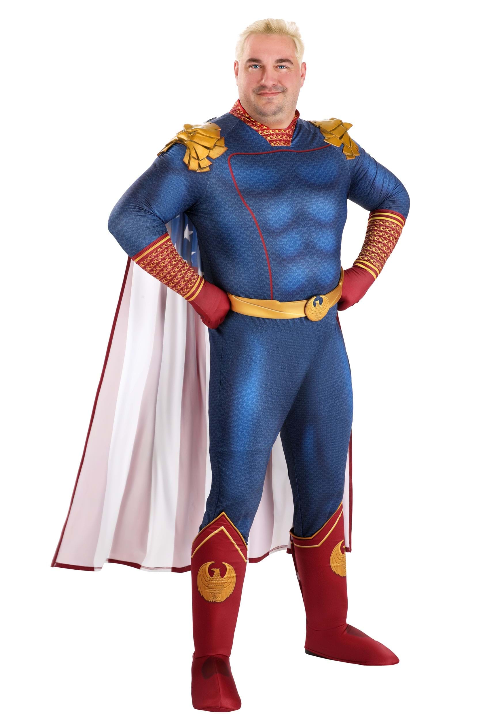 Men's Plus Size The Boys Homelander Fancy Dress Costume | The Boys Fancy Dress Costumes
