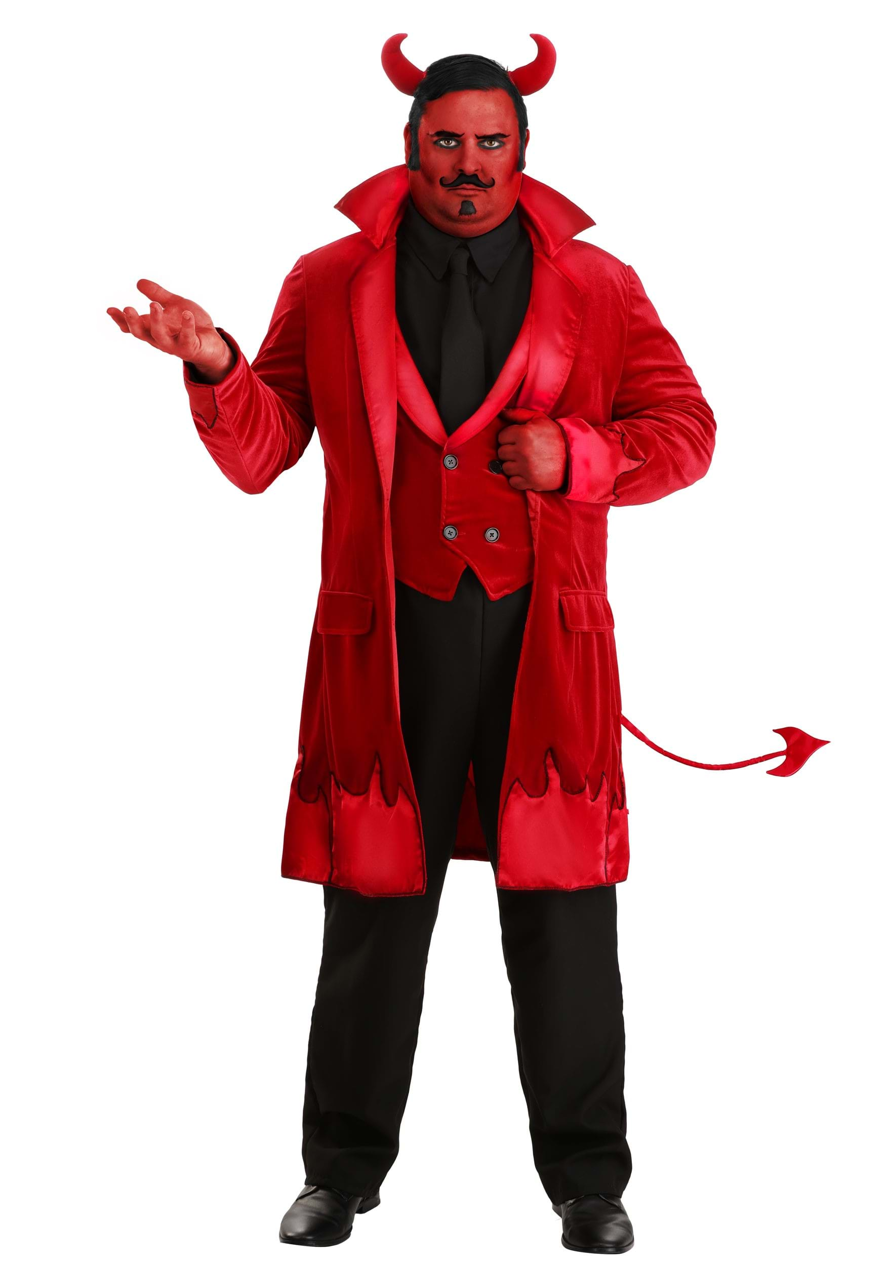 Men's Plus Size Debonair Devil Fancy Dress Costume , Men's Devil Fancy Dress Costumes