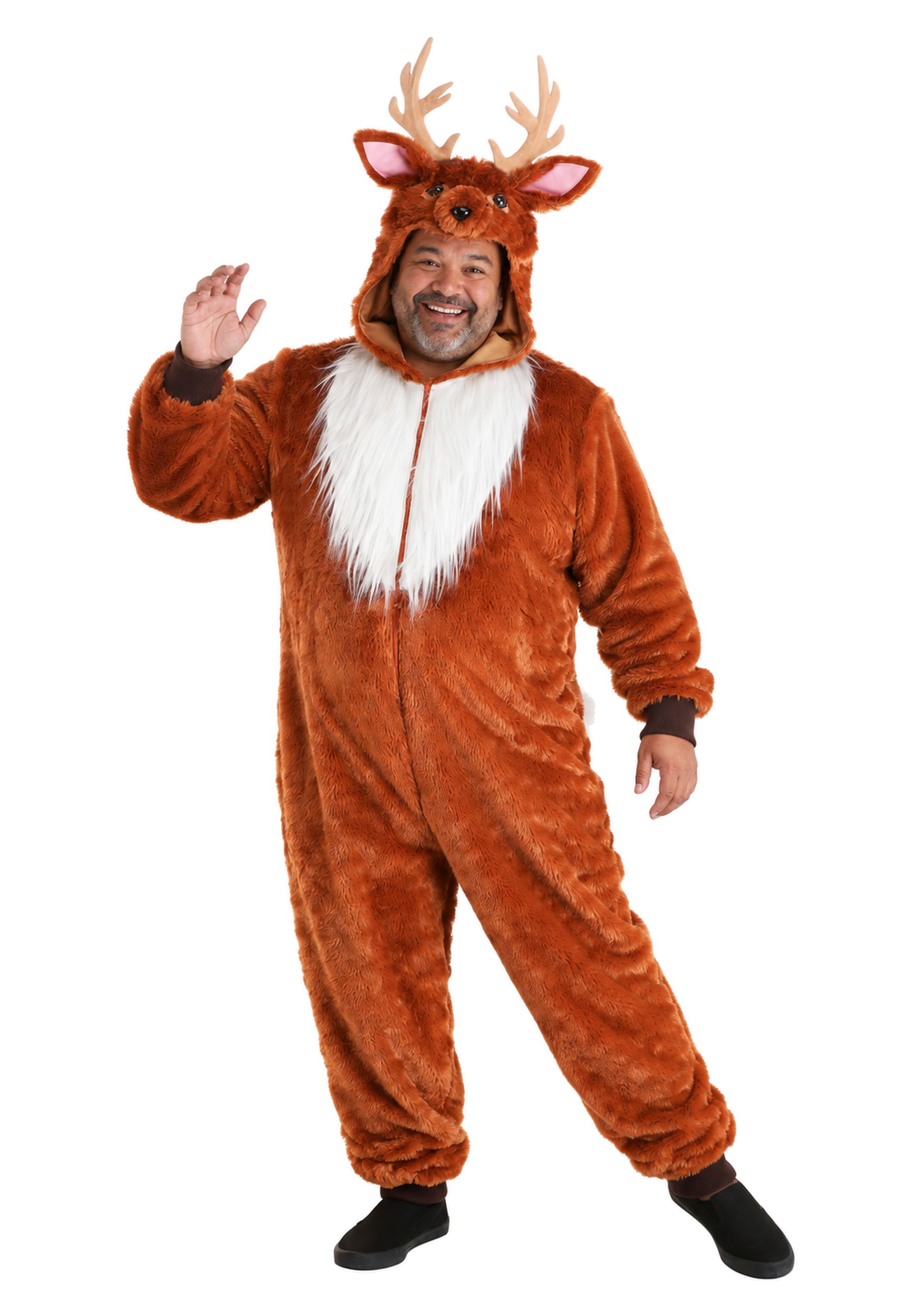 Plus Size Men's Dashing Deer Fancy Dress Costume | Plus Size Animal Fancy Dress Costumes
