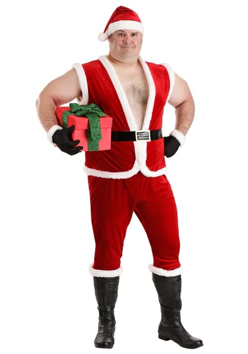 Mens Plus Size Sexy Santa Claus Costume