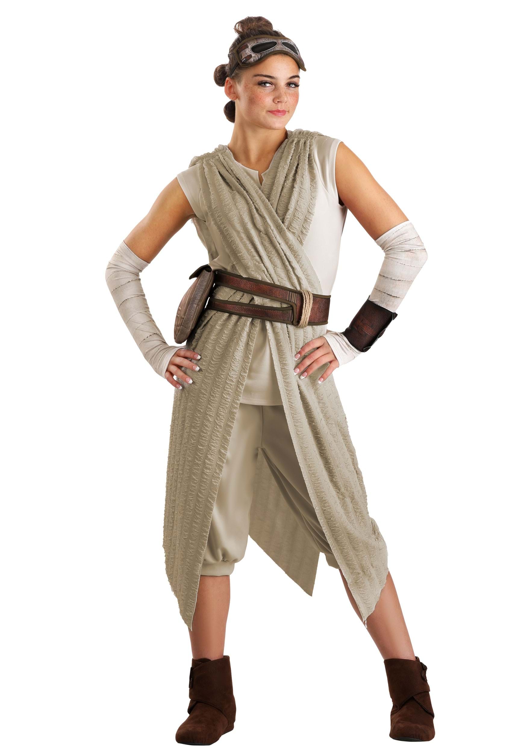 Star Wars The Force Awakens Women's Rey Fancy Dress Costume | Star Wars Fancy Dress Costumes
