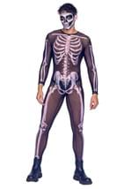 Mens Sexy Mesh Skeleton Jumpsuit Costume