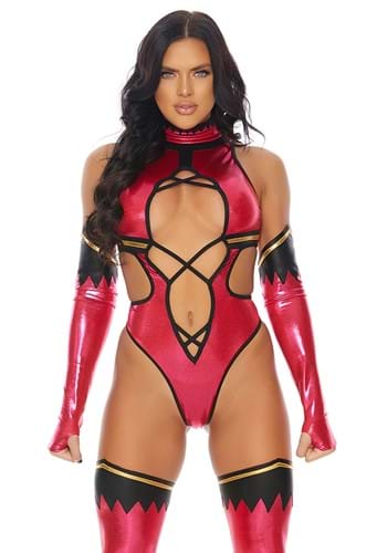 Womens Sexy Pink Video Game Kombat Fighter