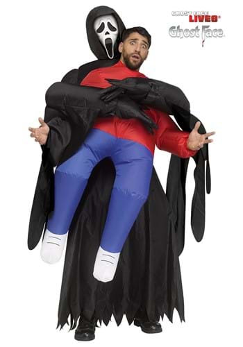 Adult Ghost Face Piggyback Inflatable Costume