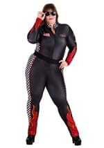 Plus Size Womens Fiery Race Car Driver Costume
