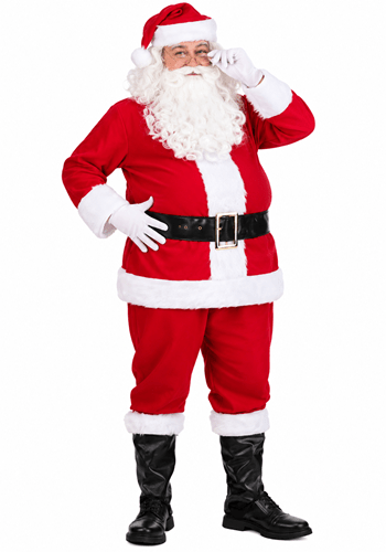 Adult Flannel Santa Claus Costume
