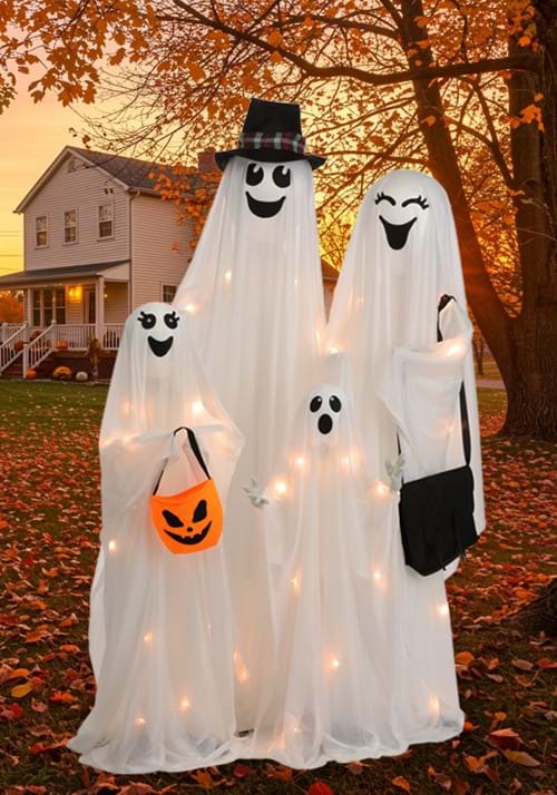 High Spirited Ghost Family Halloween Decoration Main 1