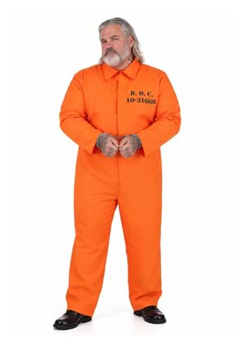 Plus Size Orange Prisoner Costume for Adults New Main