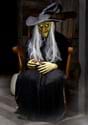 Seated Witch Holding Candy Bowl Animatronic Decoration