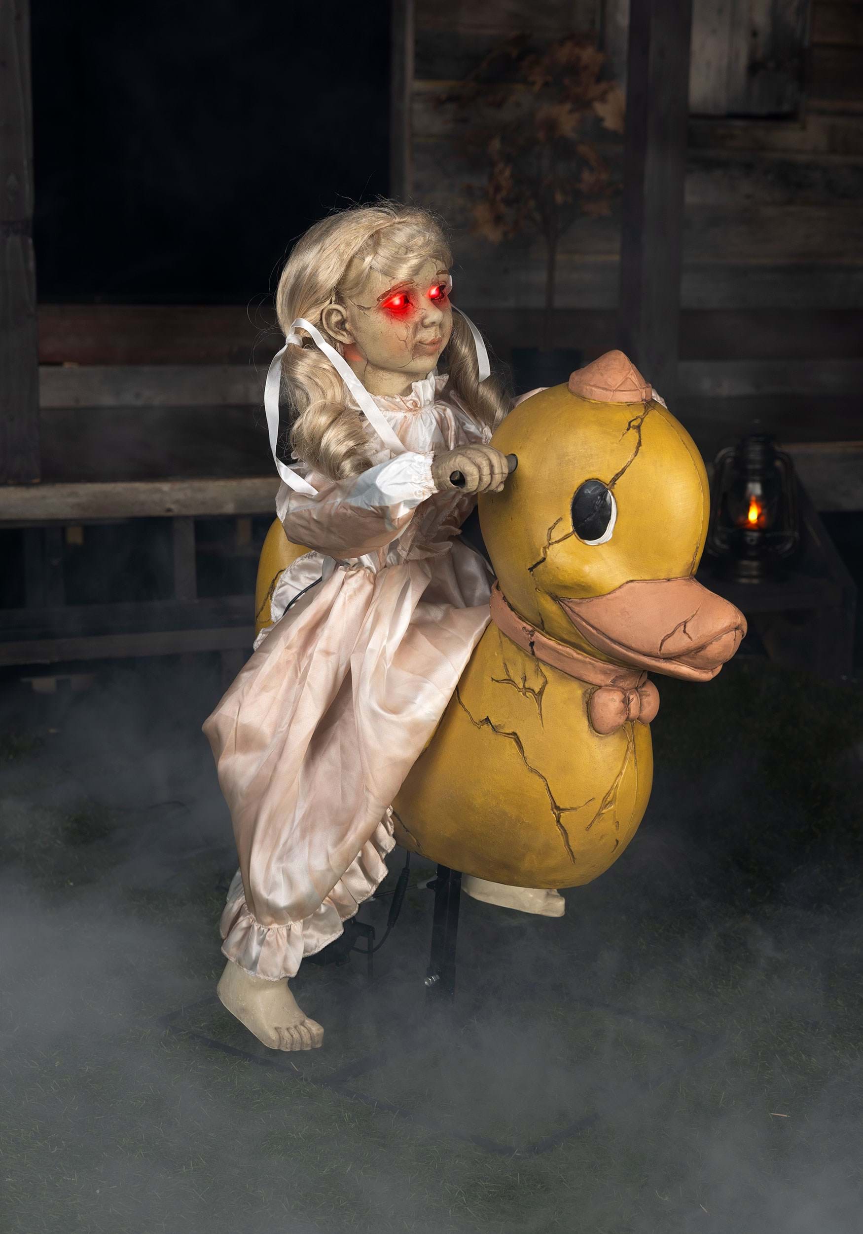 2.8FT Animatronic Rocking Duck Doll Decoration | Halloween Animatronics