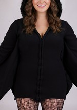 Plus Cozy Fleece Bat Zip Up Dress Costume Women Alt 5