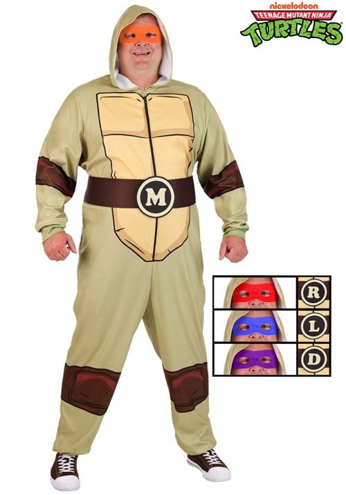 Plus Size TMNT Hooded Jumpsuit Costume