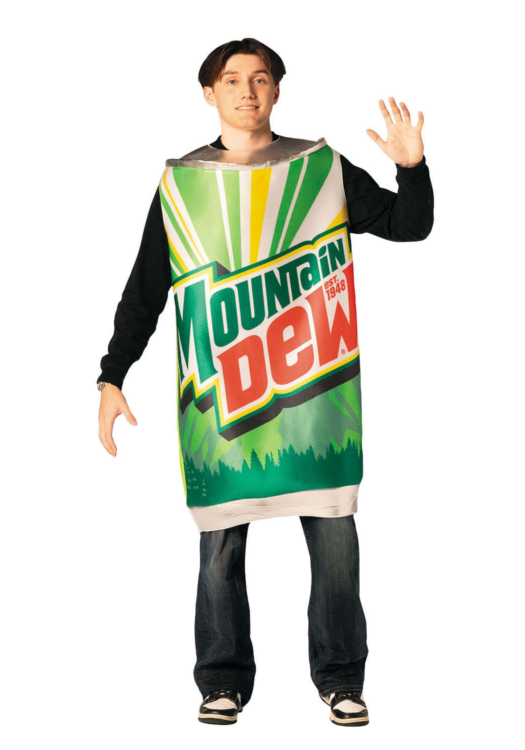 Mountain Dew Can Adult Fancy Dress Costume | Beverage Fancy Dress Costumes