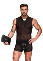 Mens Sexy Mesh Priest Costume