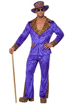 Men's Purple Economy Pimp Costume Alt 4