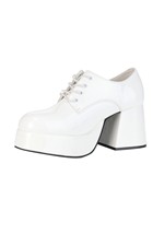 Mens White Disco Pimp Shoes Alt 1