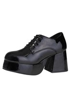 Mens Patent Black Disco Pimp Shoes Alt 1