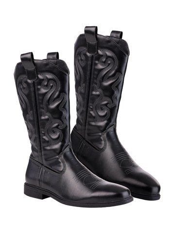 Men's Black Cowboy Costume Boots