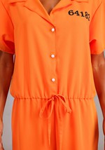 Plus Size Womens Orange Prison Costume Alt 4