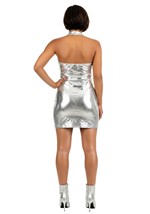 Womens Silver Secret Agent Cyborg Costume Alt 1
