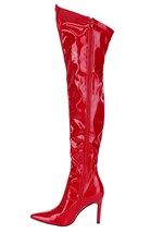 Womens Red Patent Thigh High Boots Alt 1