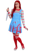 Womens Come Play Killer Doll Costume