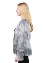 Womens Silver Fringe 1970s Costume Jacket Alt 4