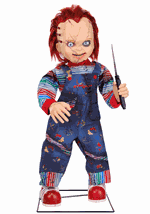 3.5FT Universal Animated LED Scarred Chucky Decoration gif