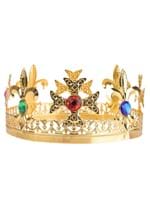 Deluxe Metallic King Crown Accessory Alt 1