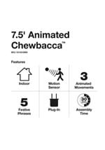 Animated Star Wars Christmas Chewbacca Decoration Alt 5