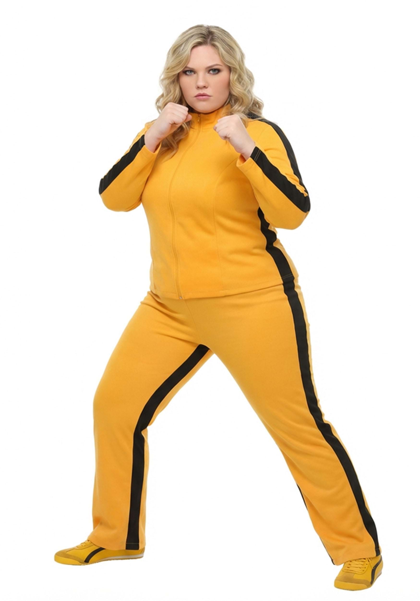 Plus Size Yellow Ninja Assassin Women's Fancy Dress Costume | Movie Fancy Dress Costumes