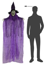 7 Ft. Luxara the Lavender Witch Hanging Decoration Alt 4
