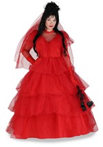 Womens Premium Lydia Deetz Wedding Dress Costume Alt 1