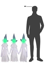 3 ft. Trio of Glowing Ghost Yard Decorations Alt 5