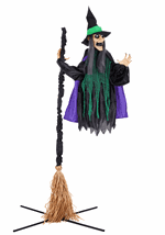 Hovering Hortense Animatronic Witch Decoration Alt 1
