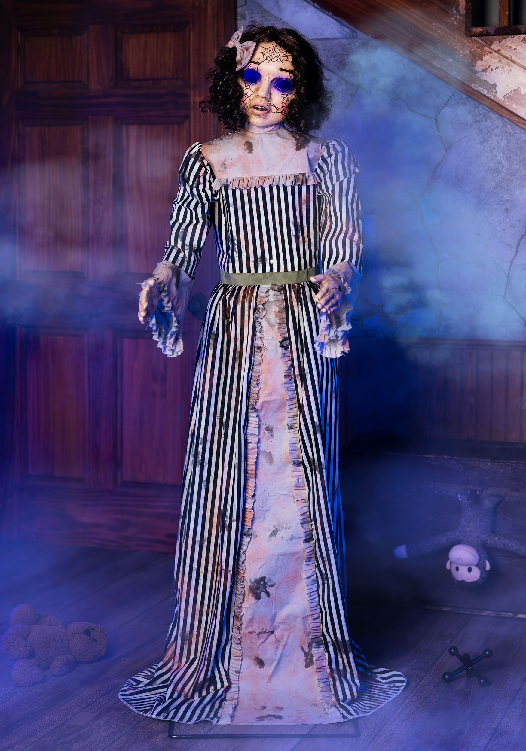 5.6FT Haunted Wind-Up Animatronic Doll Decoration | Animatronics